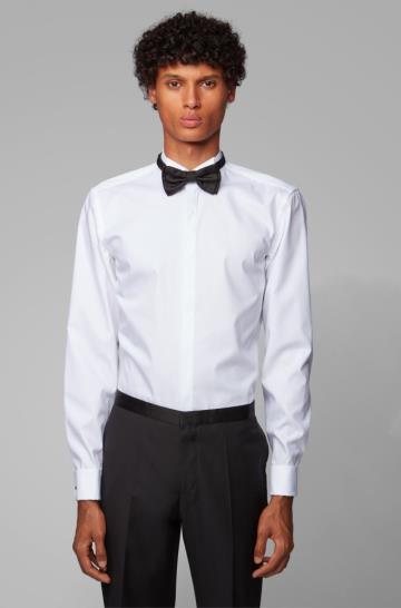 Koszula BOSS Slim Fit Business Białe Męskie (Pl60200)